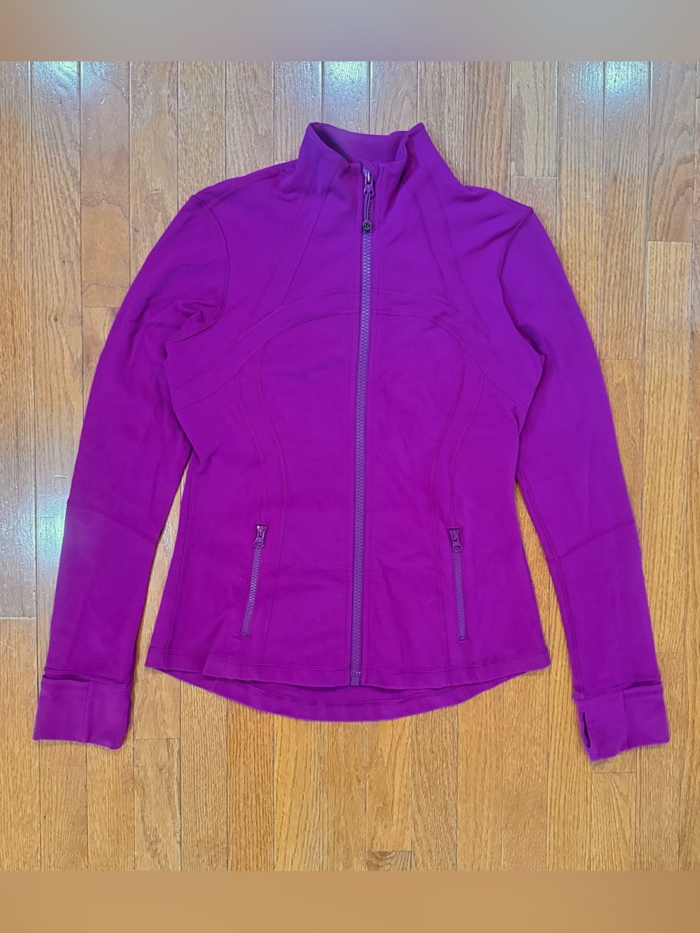 Lululemon Athletica Womens 10 Define Jacket Vented Thumbholes Magenta Athleisure